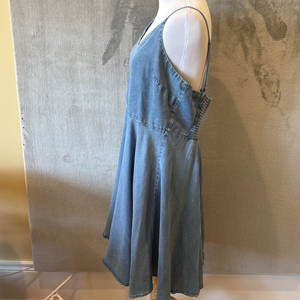 Gap Sz L Lyocell Sundress Classic Y2K 90’s Coastal Beach Western Festival - Picture 2 of 8